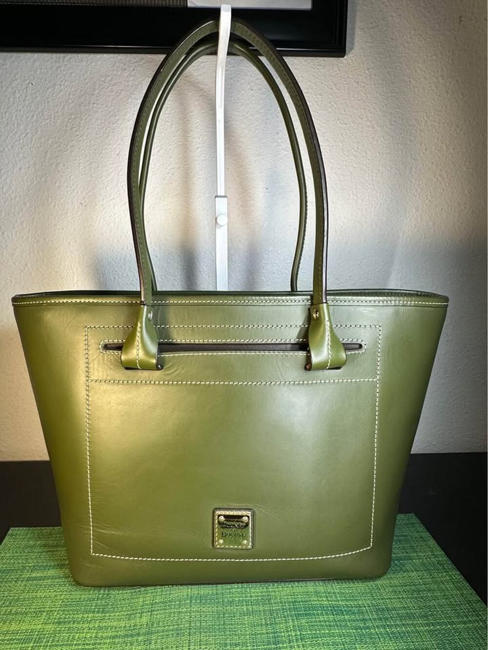 Dooney & Bourke Olive Green Beacon Slip Tote Bag